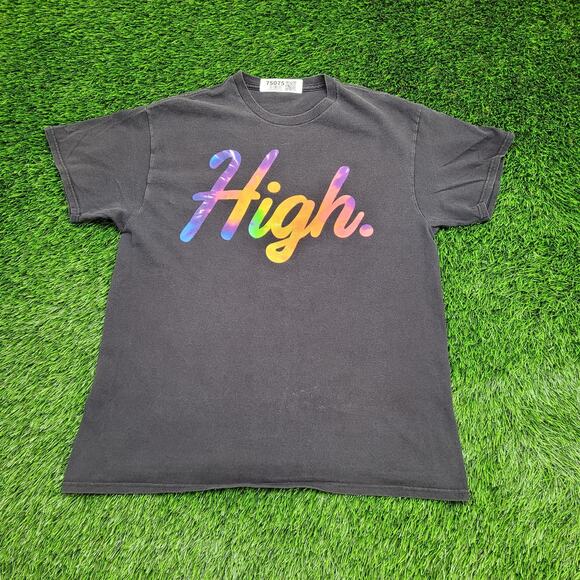 Vintage 90s High Shirt Womens Large 21x26 Spellout 420 - Picture 1 of 12